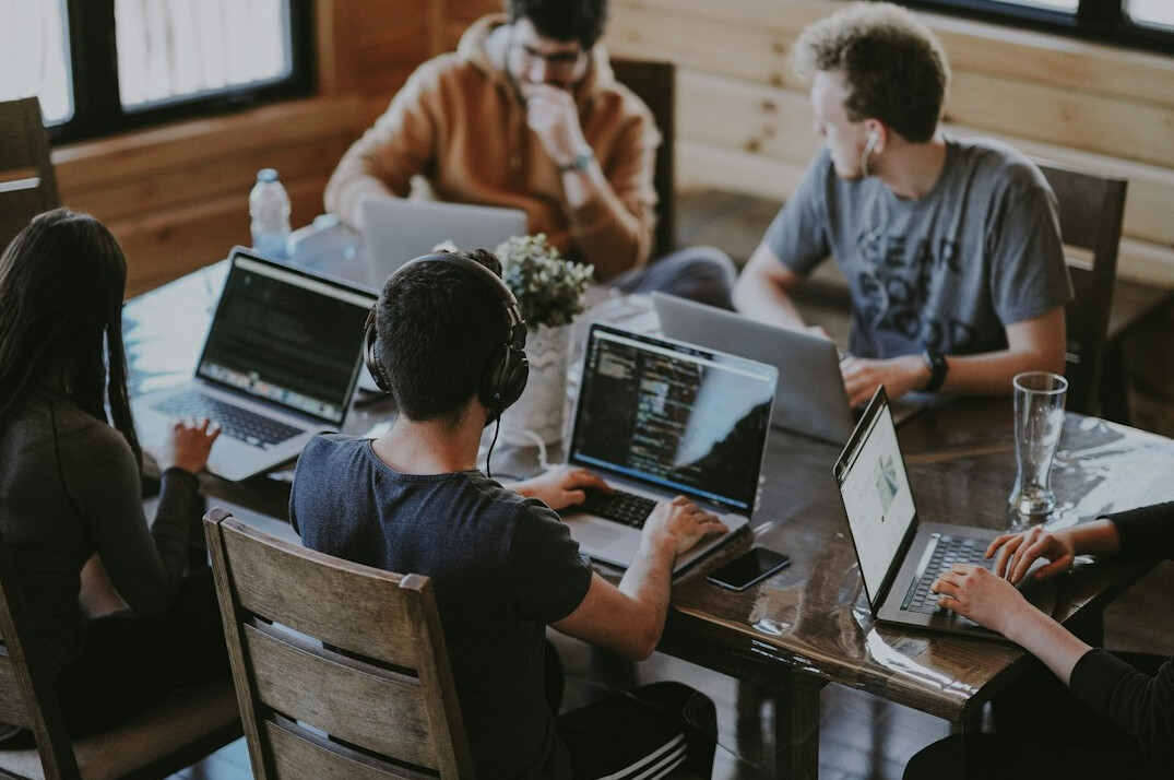 insurance team using software